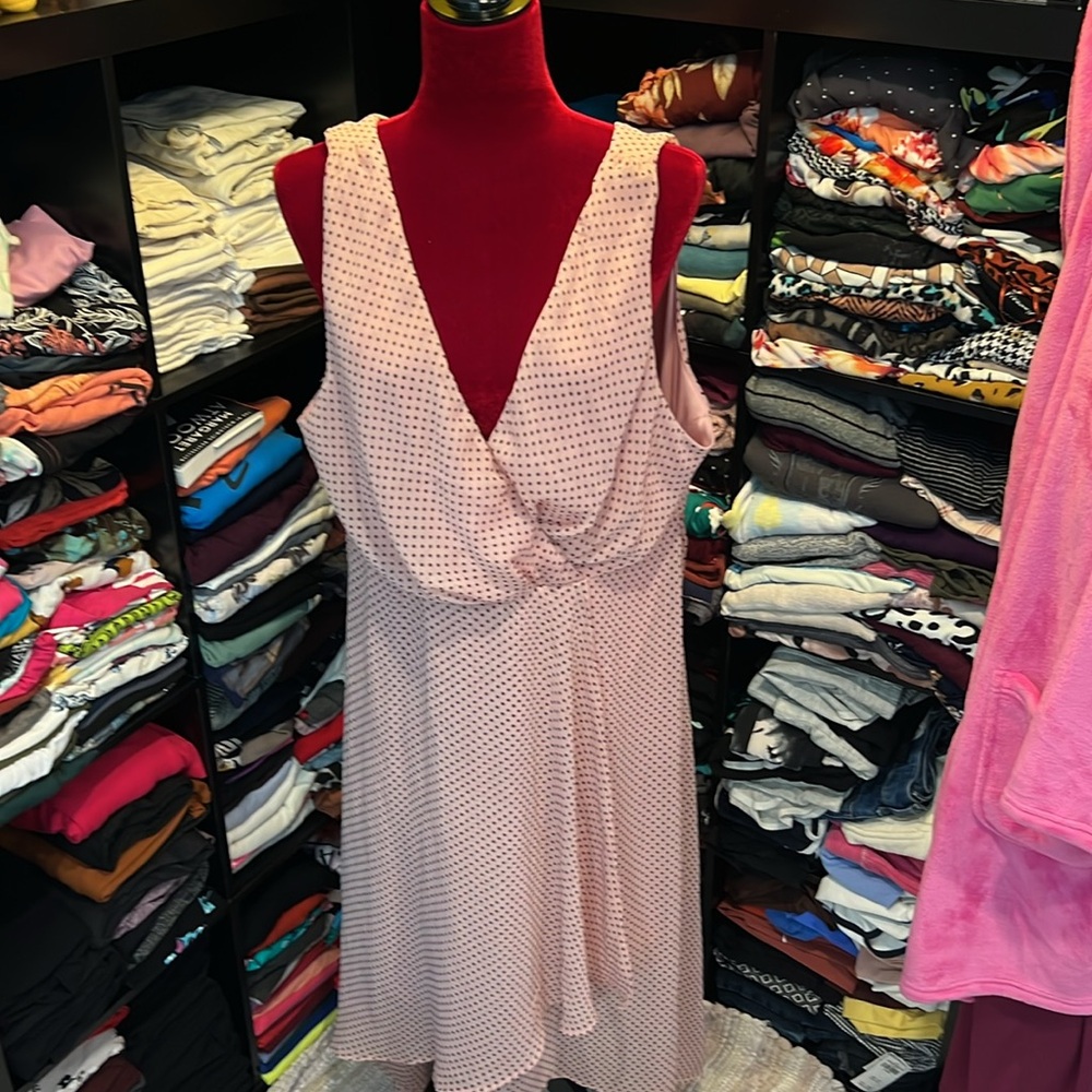 #185. 4/$32 Pink Polka dot dress. 1x NWOT